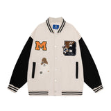 Blue Varsity Jacket Baseball Uniform Coat Short Men and Women Couple Spring and Autumn Jacket Vibe Style