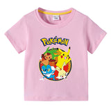 Children Pokemon Pikachu T Shirt Cotton T-shirt Casual Sports Cute