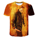 Michael Myers T Shirt Short Sleeve round Neck Pullover Men's T-shirt Short Sleeve