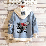 Comic Denim Jacket Anime Leisure Men's and Women's Coats Denim Jacket