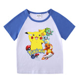 Children Pokemon Pikachu T Shirt Short Sleeve T-shirt Cotton Leisure Sports