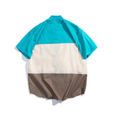 Baggy Baseball Jersey Summer Letter Multicolor Printing Cotton Short Sleeve Casual Shirt