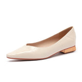 Nude Block Heels Closed Toe Pumps Women's Spring round Head Sheep Pattern Comfortable