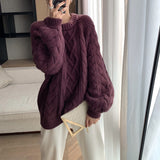 Preppy Aesthetic Sweater Autumn and Winter Clothes Women Loose round Neck