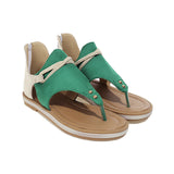Flat Dress Sandals Summer Flat Flip-Flops Plus Size Zipper Hollowed Leisure Women's Sandals