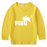 Children Pokemon Pikachu Hoodie Spring and Autumn Bottoming Shirt Boys' T-shirt