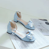 Flat Dress Sandals Summer Low Heel Buckle Hollow Sandals