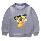 Children Pokemon Pikachu Hoodie Pikachu Children's Long Sleeve