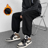 Men Pants Autumn and Winter Solid Color Casual Pants Men's Loose Sports