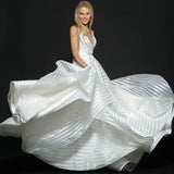 Lady Gaga Dress Backless Lace Mid-Waist Small Trailing Simple Wedding Dress Dress