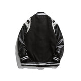 College Jacket Autumn Youth Letter Woolen Pu Stitching Baseball Uniform Men's College Style Casual Jacket