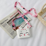 My Melody Bag Cartoon Kitty Kid's Messenger Bag Cute Silicone Wide Shoulder Strap Parent-Child Bag Candy Color Girls' Coin Purse Kulomi