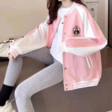 Cream Color Varsity Jacket Baseball Uniform Spring and Autumn Jacket
