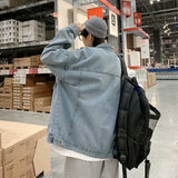 Men Denim Jacket Spring and Autumn Vintage Denim Jacket Men's Jacket