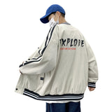 Blue Varsity Jacket Men's Spring and Autumn Corduroy Jacket Workwear Top Clothes Men's Clothing