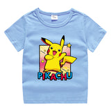 Children Pokemon Pikachu T Shirt Cotton T-shirt Casual Sports Cute