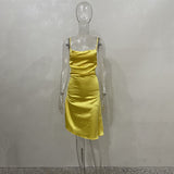Maddy Euphoria Outfits Suspender Dress Sexy Solid Color Slim Fit