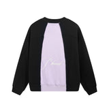 Rhude Hoodie Splicing Embroidered Crew Neck Sweater for Men and Women