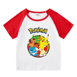 Children Pokemon Pikachu T Shirt Cotton T-shirt Casual Sports Cute