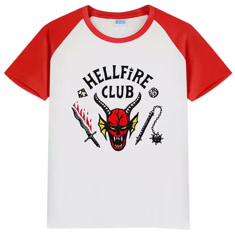 Stranger Things Hellfire Club T Shirt Men's and Women's Casual Short-Sleeved T-shirt