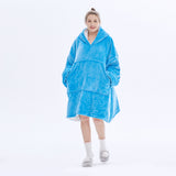 Hoodies Blankets plus Size Hooded Lazy Blanket Sweatshirt Lamb Flannel Double Layer Home