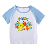 Children Pokemon Pikachu T Shirt Cotton T-shirt Casual Sports Cute