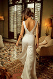 Bridesmaid Dress Spring/Summer Fashion Women V-neck Sexy Backless Sleeveless Trousers Sexy Jumpsuit