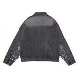 Men Denim Coat Jean Jackets Pure Color Washed Do the Old Cowboy Coat Men's Loose Lapels Jacket Street Denim Clothing
