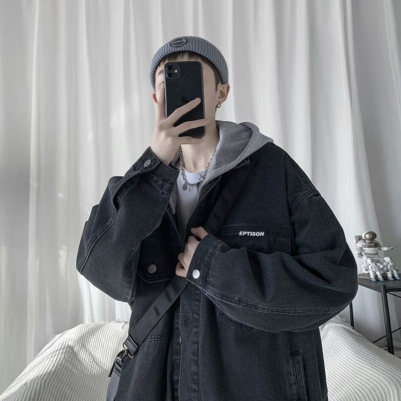 Men Denim Jacket Autumn and Winter Leisure Men's Clothing