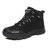 Men's Sneaks Autumn and Winter Fleece-Lined Solid Color Casual Sneakers