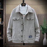 Corduroy Varsity Jacket Corduroy Jacket Men's Spring and Autumn Clothes Vintage Overalls Jacket Trendy Men's Clothing