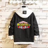 Comic Denim Jacket Men's and Women's Fashion Denim Jacket Top