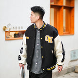 Baggy Jacket Embroidery Stitching Baseball Jacket Men's Casual