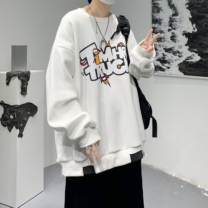 Men Sweatshirts round Neck Sweater Men's Spring and Autumn Casual Loose