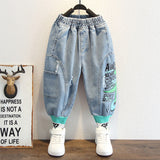 Toddler Boys Pants Boy Cartoon Jeans Baggy Jogger Pants