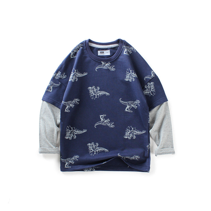 Children Boy Hoodie Children's Autumn Clothing Boy's Long-Sleeved T-shirt