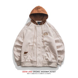 Men Jacket Men's Spring and Autumn Baggy Casual Jacket Coat