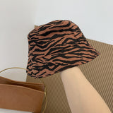 Leopard Fur Hat Bucket Hat