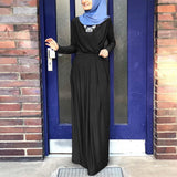 Muslim Women Stylish Kashibo Abaya Muslim Ladies Long Gown Islamic Clothing Jilbab Jalabiya Fashion Solid Color Dress