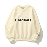 Fear Of God Fog Sweatshirt Essentials Double Line Brushed Hoody Tide Brand Letters