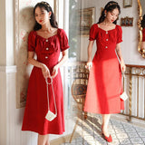 Women's Cottagecore Dress Summer First Love Dress Women's Summer Dress Snow Dress