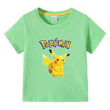 Children Pokemon Pikachu T Shirt Children Summer Clothing Short Sleeve T-shirt
