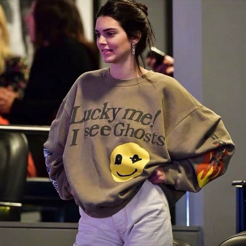 Cpfm Sweatshirt Printed Crew Neck Sweatshirt Men's and Women's round Neck