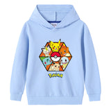 Children Pokemon Pikachu Hoodie Spring and Autumn Cotton Hooded Sweater