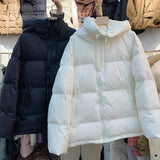 Women Winter Coats Puffer Jacket Down Coat Down Jacket Female White Duck Down Loose Hooded Thickened Bread Coat