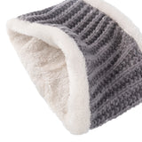 Women Winter Hats Winter Knitted Hat Set Solid Color Women plus Velvet