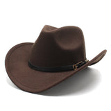 Cowboy Hats Cowboy Hat Autumn and Winter Woolen Hat for Men