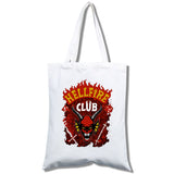 Stranger Things Hellfire Club Handbag Student Shopping Mobile Phone Canvas Portable Messenger Bag