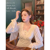 Aesthetic Dress Women's Lace Dress Autumn and Winter Dress