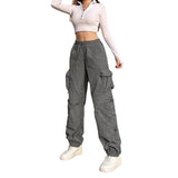 Julia Fox Low Rise Trousers Fashion Elastic Low Waist Sports Trousers